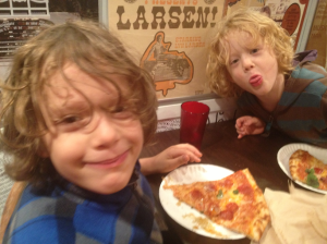 Jacob and Carl at Pizza Brain