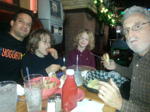 Jacob, Carl, Uncle Larry and Zayda at McGillin's