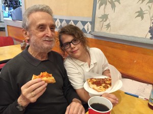 Jacob and Zayda at Joe's Pizza